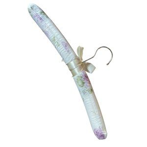 Vintage Padded  Coat Hanger Foam Padded Floral Dress Hanger Handmade